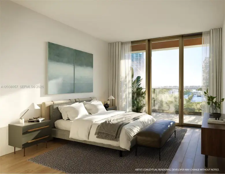 Furnished interior view inside a new home in , Miami (Image 4).