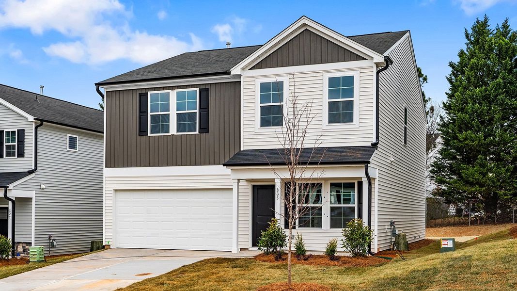 Front exterior of a new home in Bell West, Kernersville, NC, highlighting curb appeal (Image 19).