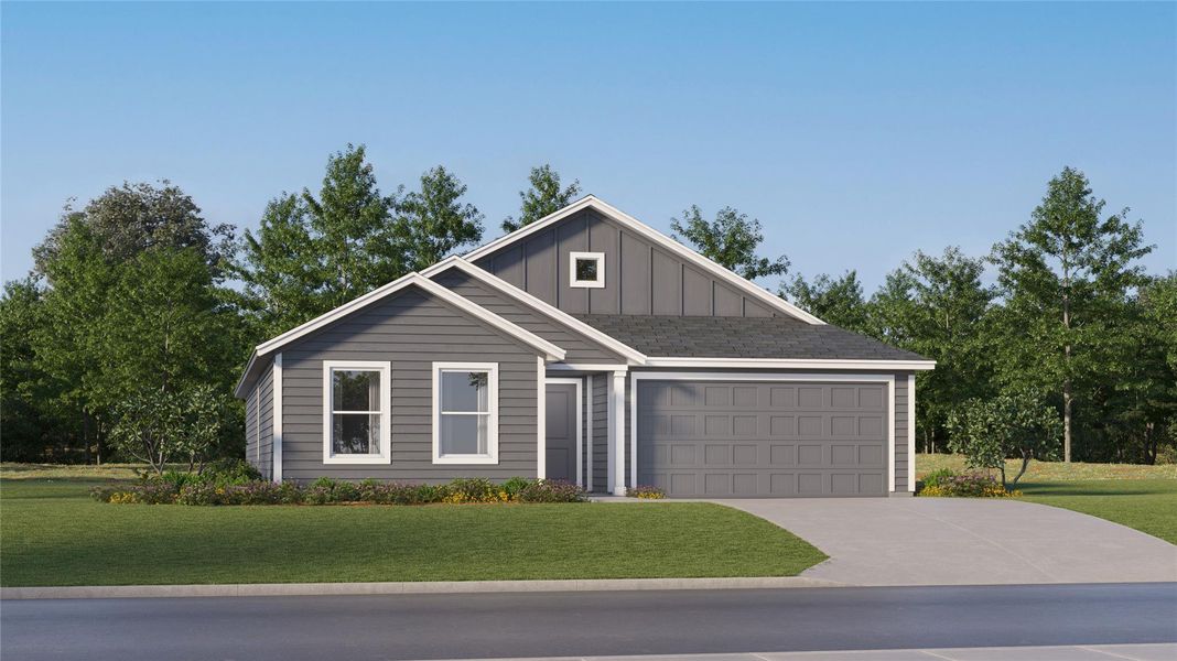 Front exterior of a new home in Clayton Ranch, Copperas Cove, TX, highlighting curb appeal (Image 22).