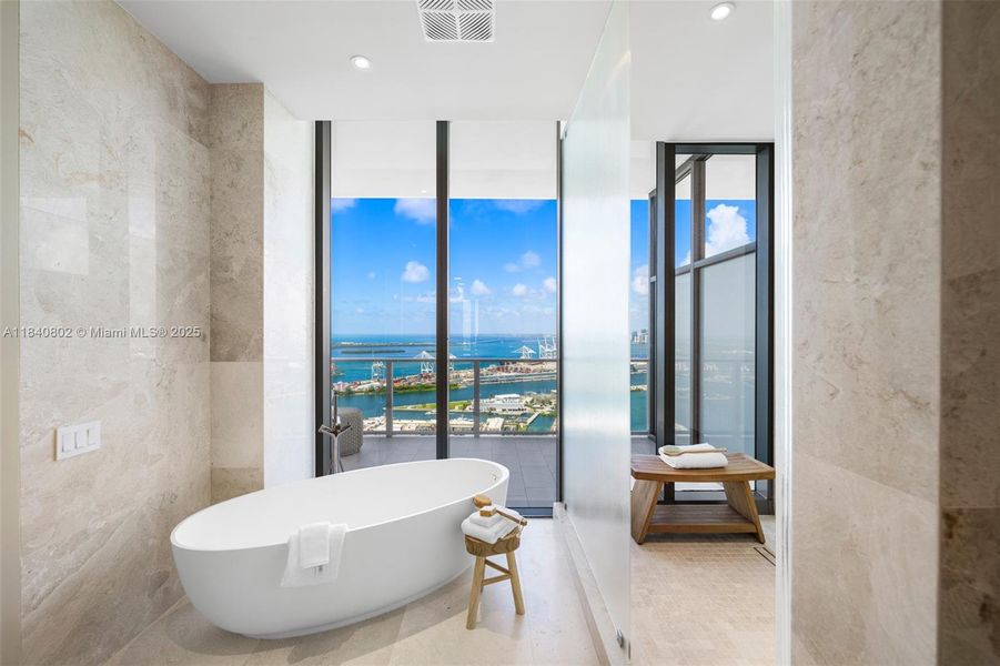 Furnished interior view inside a new home in , Miami Beach (Image 49).