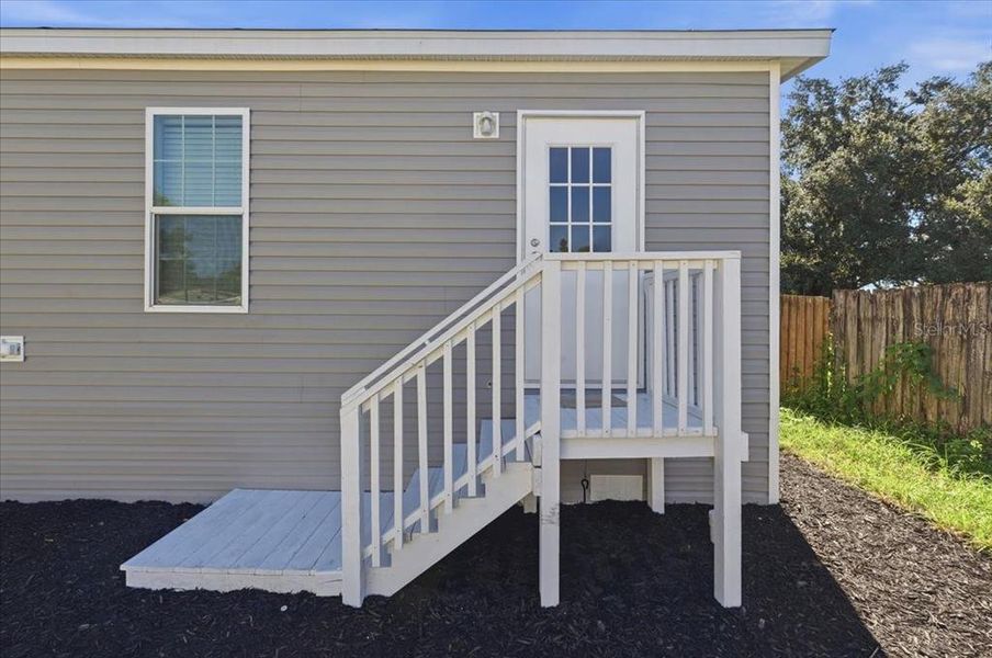 Exterior details and patio area of a home in , Zephyrhills (Image 24).