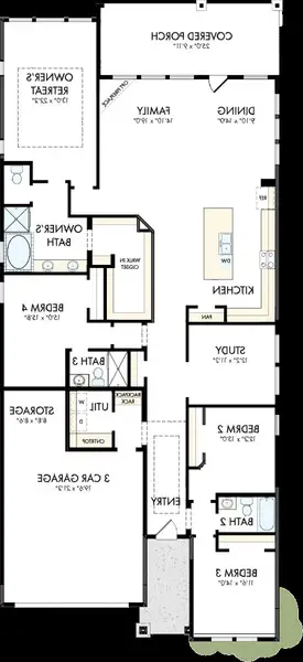 2D floor plan layout of this home in Riceland - Enclave Collection, Mont Belvieu, TX (Image 2). 2D floor plan layout of this home in Riceland - Enclave Collection, Mont Belvieu, TX (Image 2).