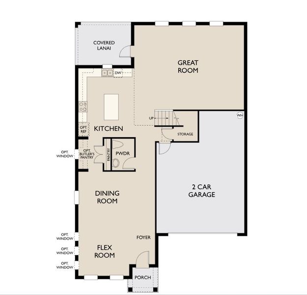 2D floor plan layout for the Griffin by Ashton Woods in Oakfield Trails Signature, Parrish, FL (Image 4).
