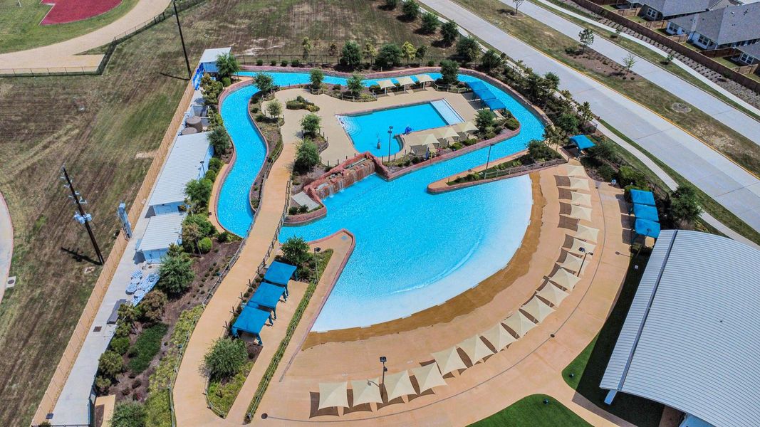 Aerial view of amenities.