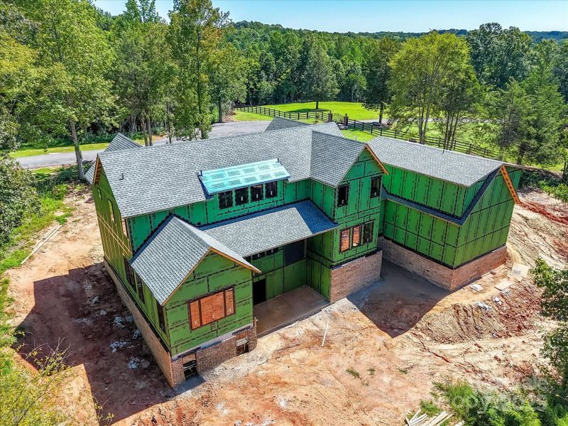 Ariel View - 2Story/Basement, 5 Bedroom,4.5 Bath Retreat beautifullynestled on 2.16 acre, private,cul-de-sac lot in exclusive,picturesque, new community,Cachet of Davidson!