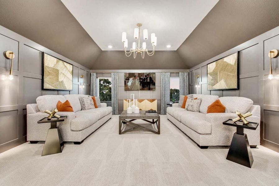 Representative furnished interior of a home built from the Grand Monterra II by Grand Homes in Grand Oaks, Celina (Image 16).