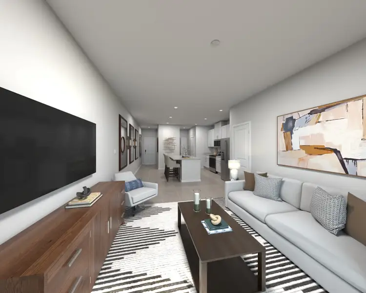 Furnished interior view inside a new home in The District at Oakleaf - The Commons, Middleburg (Image 4).