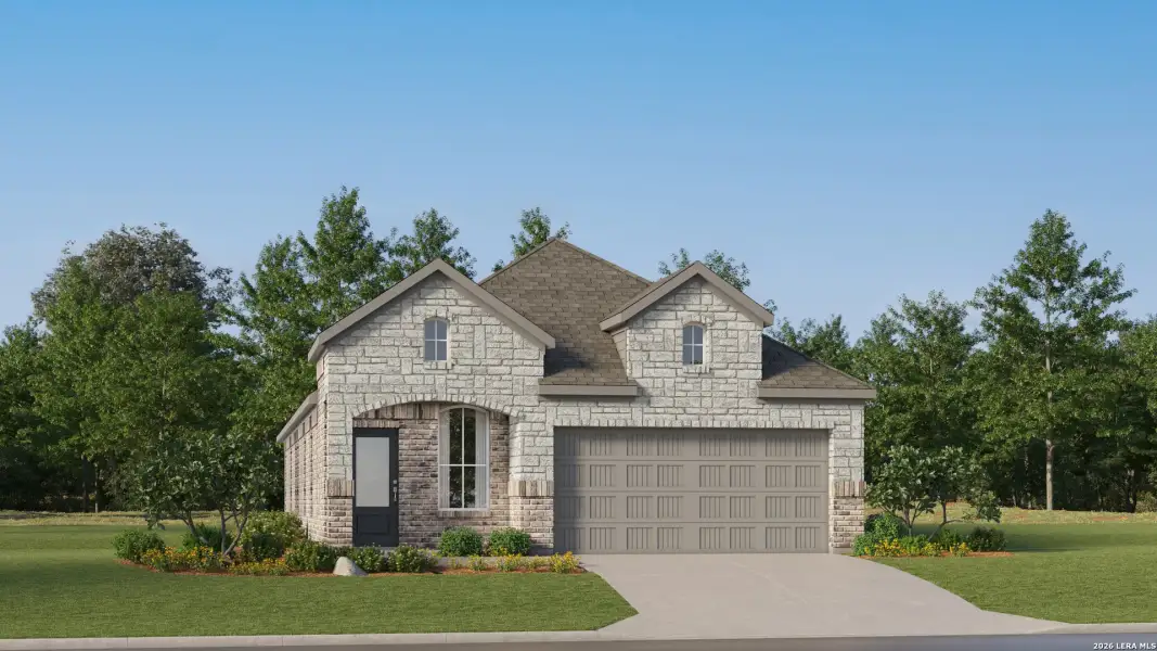 Front exterior of a new home in Steelwood Trails, Marion, TX, highlighting curb appeal (Image 20).