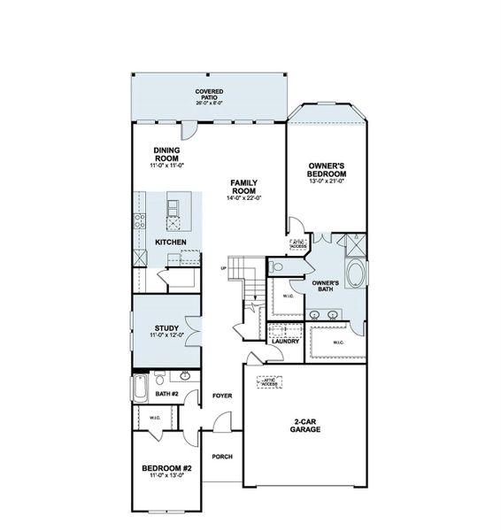 2D floor plan layout of this home in Edgewood, Leander, TX (Image 6).