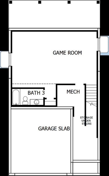 2D floor plan layout of this home in Trailside at Cottonwood Creek, Colorado Springs, CO (Image 7).