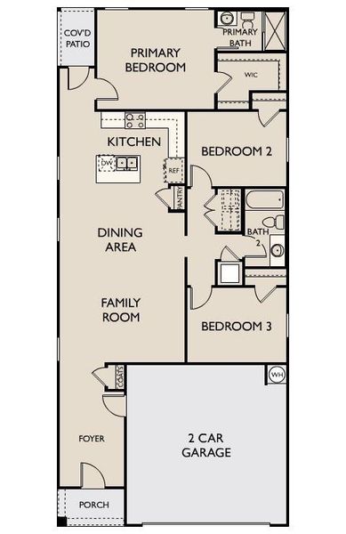 2D floor plan layout of this home in Windmill Farms, Forney, TX (Image 5).