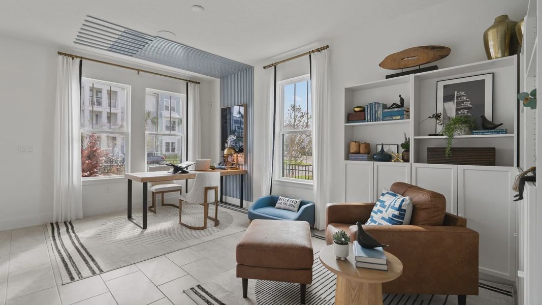 Furnished interior view inside a new home in Parkview at Hamlin, Winter Garden (Image 7).