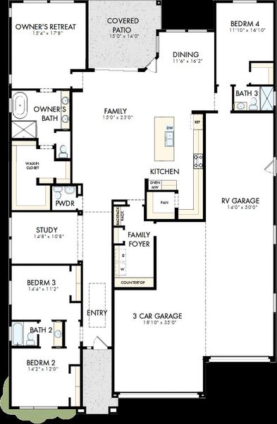 2D floor plan layout of this home in Tamber at Soleo, San Tan Valley, AZ (Image 2). 2D floor plan layout of this home in Tamber at Soleo, San Tan Valley, AZ (Image 2).
