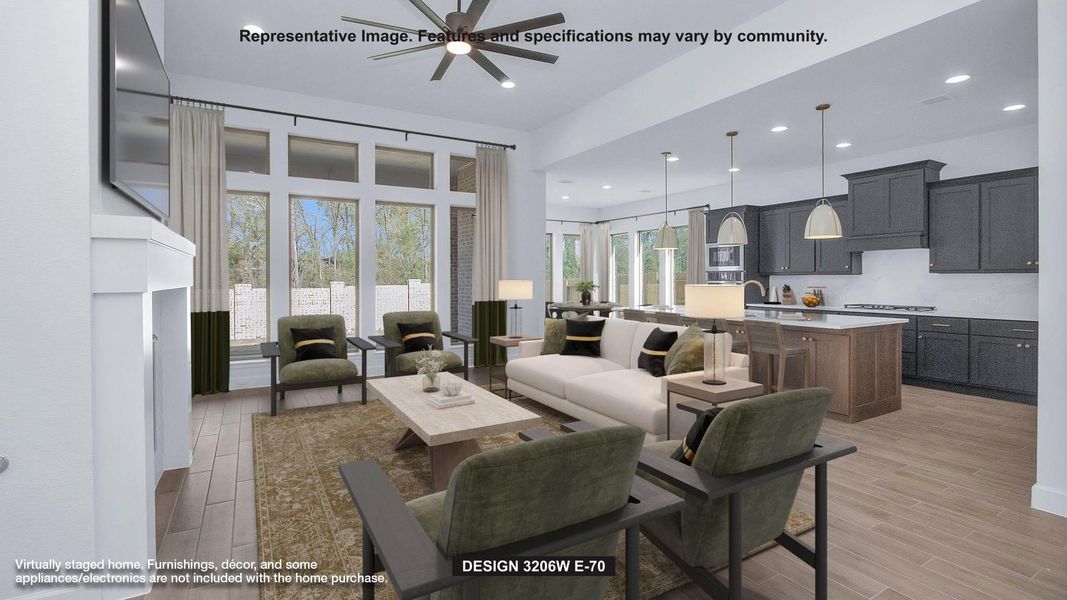 Furnished interior view inside a new home in Briarley, Montgomery (Image 3).