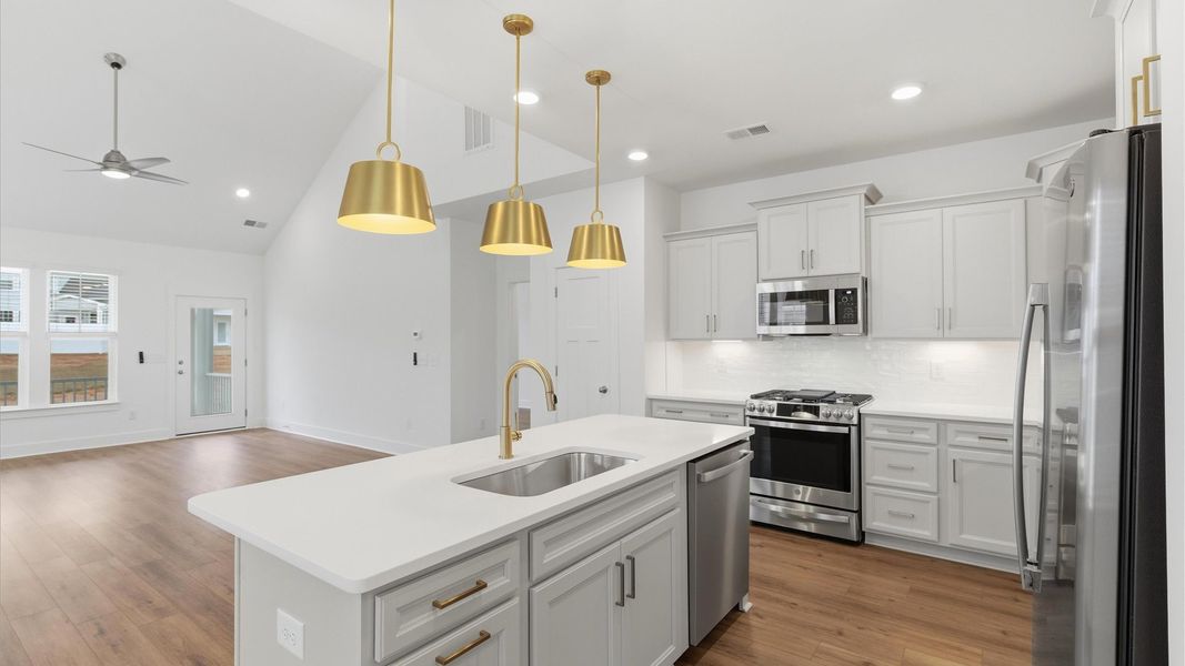 Furnished interior view inside a new home in Village at Midway, Anderson (Image 12).