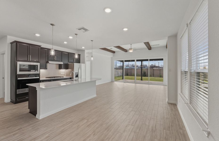 Furnished interior view inside a new home in Wolf Ranch, Georgetown (Image 4).