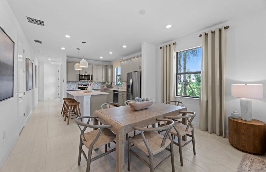 Open flow-through layout