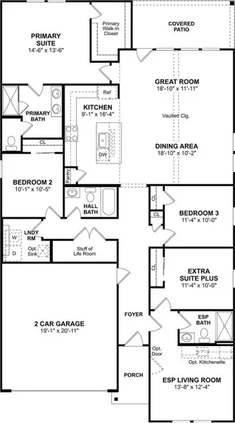 The Passionflower II floor plan by K. Hovnanian Homes. 1st Floor shown. *Prices, plans, dimensions, features, specifications, materials, and availability of homes or communities are subject to change without notice or obligation.