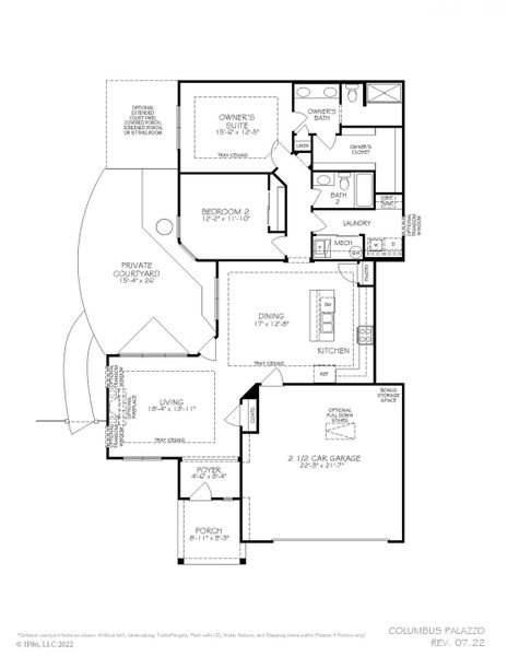 2D floor plan layout for the Palazzo by Epcon Communities in The Grove at Haven Hill, Lenoir City, TN (Image 5). 2D floor plan layout for the Palazzo by Epcon Communities in The Grove at Haven Hill, Lenoir City, TN (Image 5).