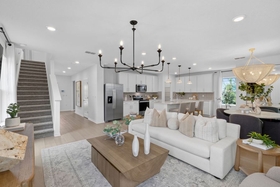 Representative furnished interior of a home built from the Mabel II by Pulte Homes in Lakehaven Estates, Clermont (Image 11). Representative furnished interior of a home built from the Mabel II by Pulte Homes in Lakehaven Estates, Clermont (Image 11).