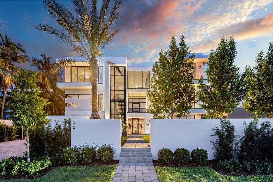 Front exterior of a new home in , Hillsboro Beach, FL, highlighting curb appeal (Image 29). Front exterior of a new home in , Hillsboro Beach, FL, highlighting curb appeal (Image 29).