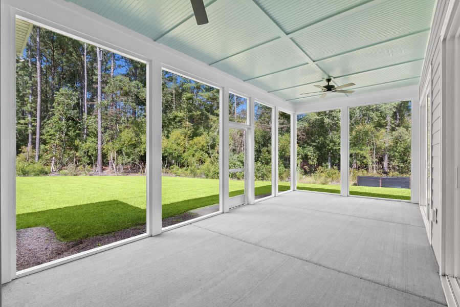 Exterior details and patio area of a home in Point Hope - Village Collection, Charleston (Image 2).
