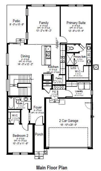 2D floor plan layout for the Calista by View Homes in Aspen Meadows-4, Colorado Springs, CO (Image 3).