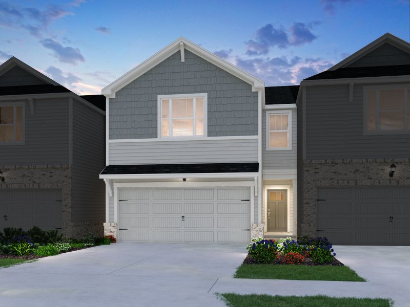 Representative exterior photo of a completed home built from the Jewel by Meritage Homes in Artisan Walk, Fairburn, GA (Image 10).