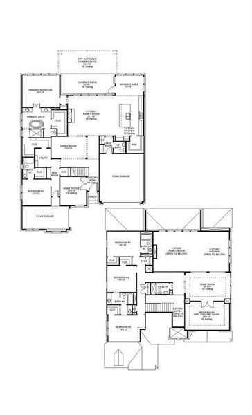 2D floor plan layout of this home in Terraces, Rockwall, TX (Image 4).