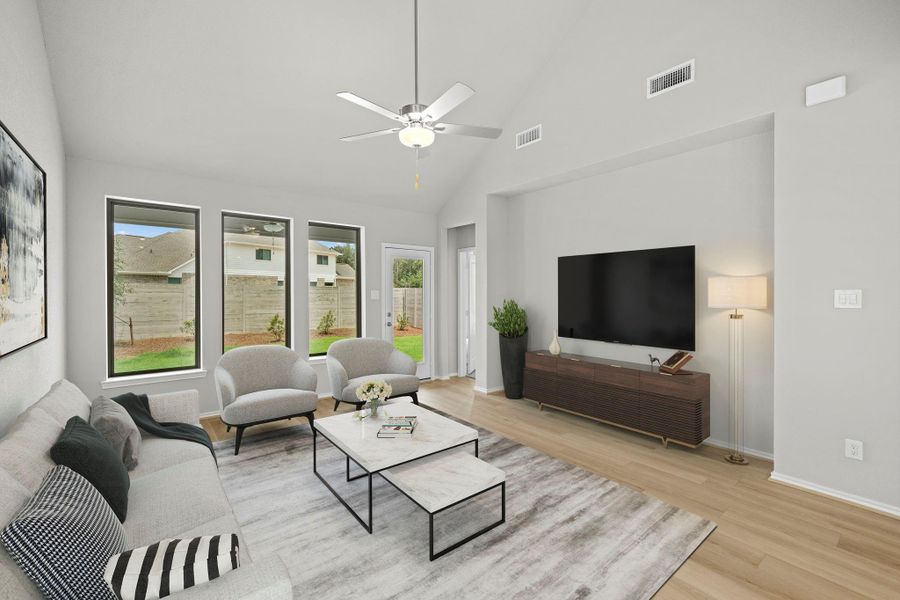 Furnished interior view inside a new home in Two Step Farm, Montgomery (Image 11). Furnished interior view inside a new home in Two Step Farm, Montgomery (Image 11).