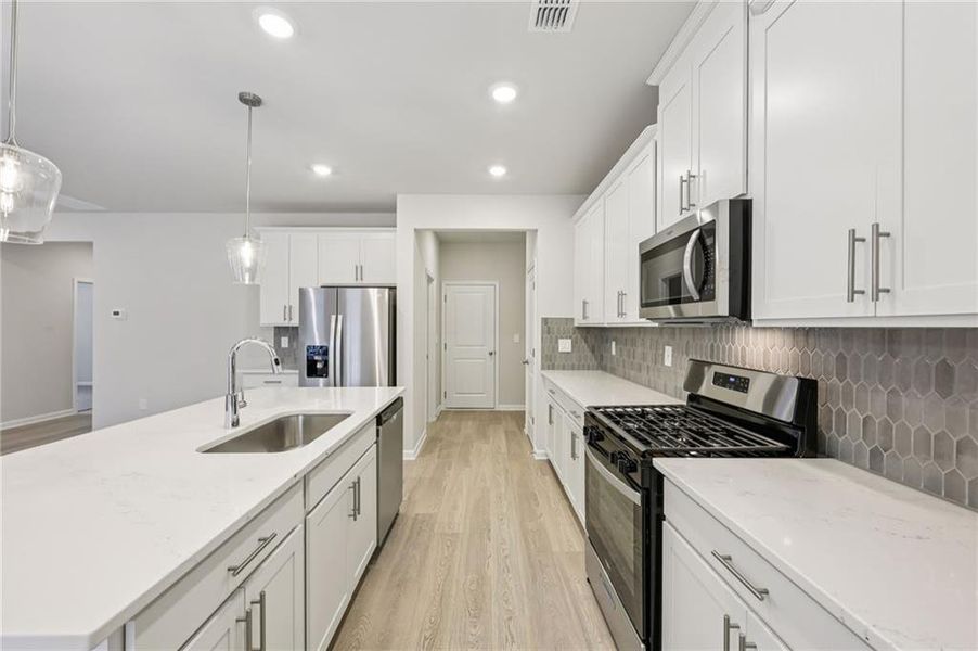 Furnished interior view inside a new home in Parkside at Grayson, Grayson (Image 11).