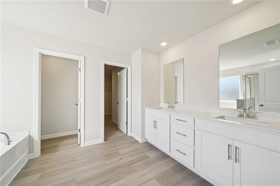 Furnished interior view inside a new home in Parkside at Grayson, Grayson (Image 13).