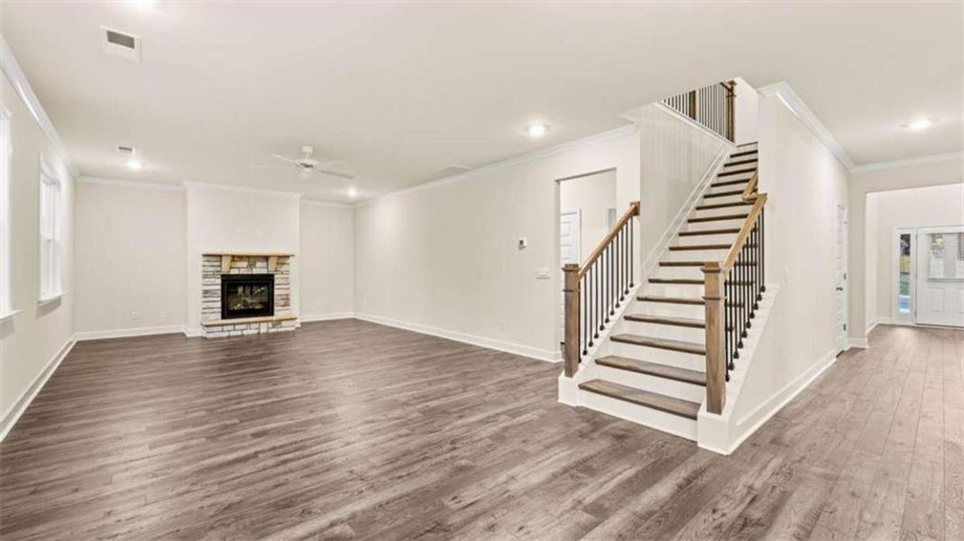Spacious, unfurnished interior of a new home in Heritage Pointe, Senoia (Image 37). Spacious, unfurnished interior of a new home in Heritage Pointe, Senoia (Image 37).