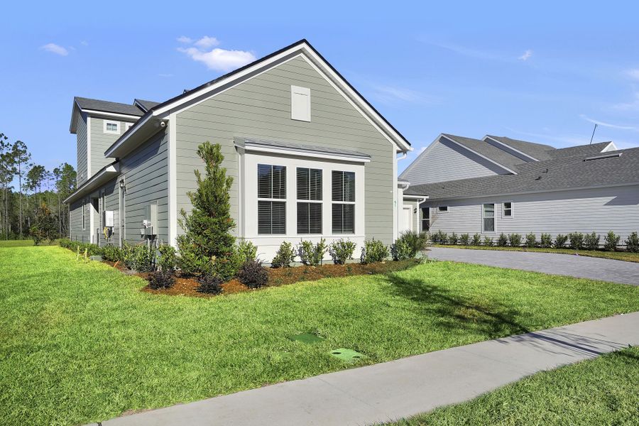 Representative exterior photo of a completed home built from the Riverdale by Riverside Homes in Hidden Creek at SilverLeaf, St. Augustine, FL (Image 25). Representative exterior photo of a completed home built from the Riverdale by Riverside Homes in Hidden Creek at SilverLeaf, St. Augustine, FL (Image 25).