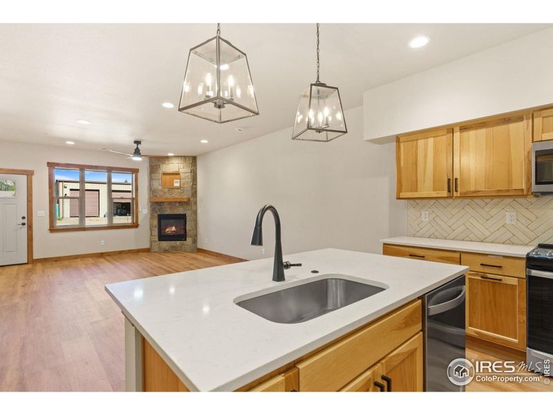 Large kitchen island