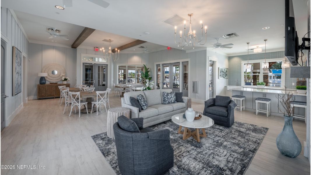 Furnished interior view inside a new home in Silver Falls Single Family at SilverLeaf, St. Augustine (Image 9).