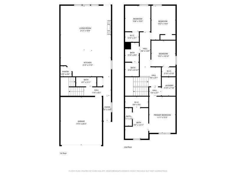Floor Plan (4 Bedrooms/2.5 Baths)