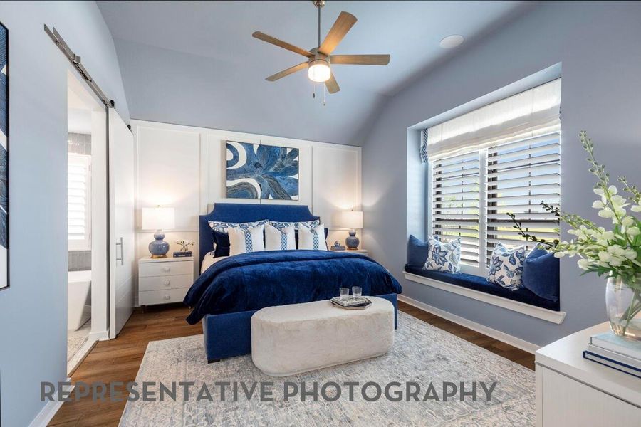Furnished interior view inside a new home in Pomona, Manvel (Image 21).