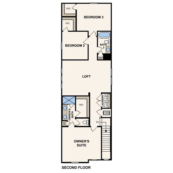 2D floor plan layout of this home in Avery Centre, Round Rock, TX (Image 3).