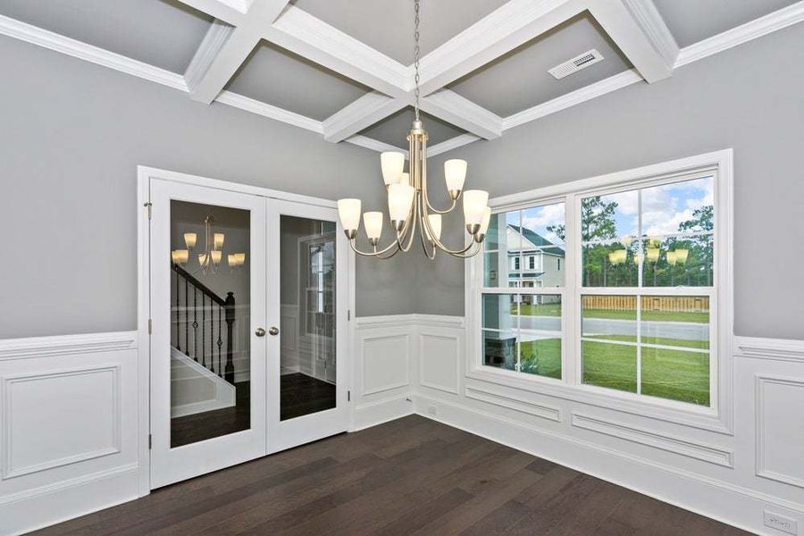 Formal dining room with french door option.