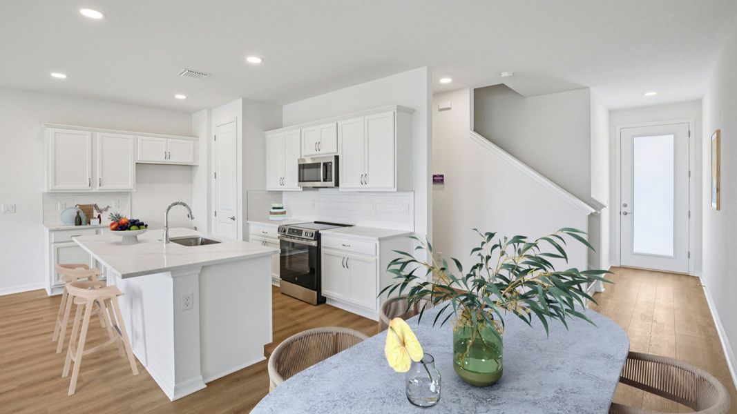 Furnished interior view inside a new home in Isla Mirada, San Antonio (Image 10).