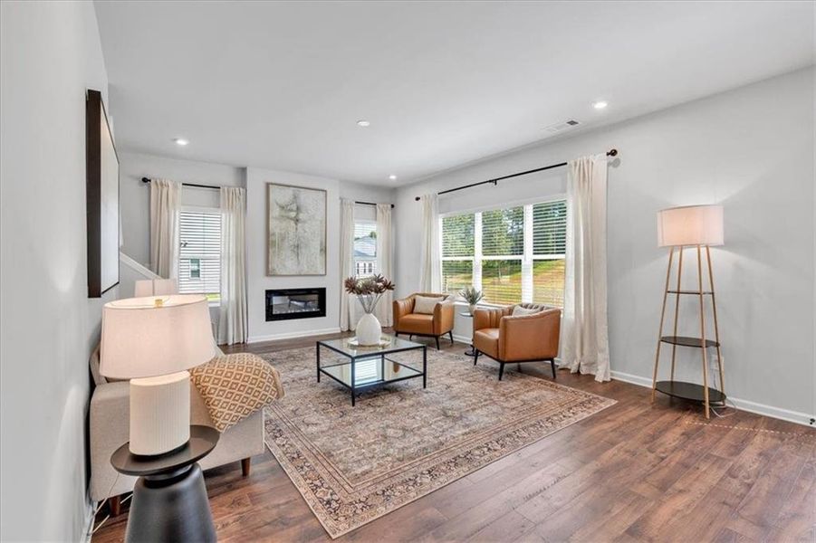 Furnished interior in a model home at Sweetlake Grove in Mableton (Image 4). Furnished interior in a model home at Sweetlake Grove in Mableton (Image 4).