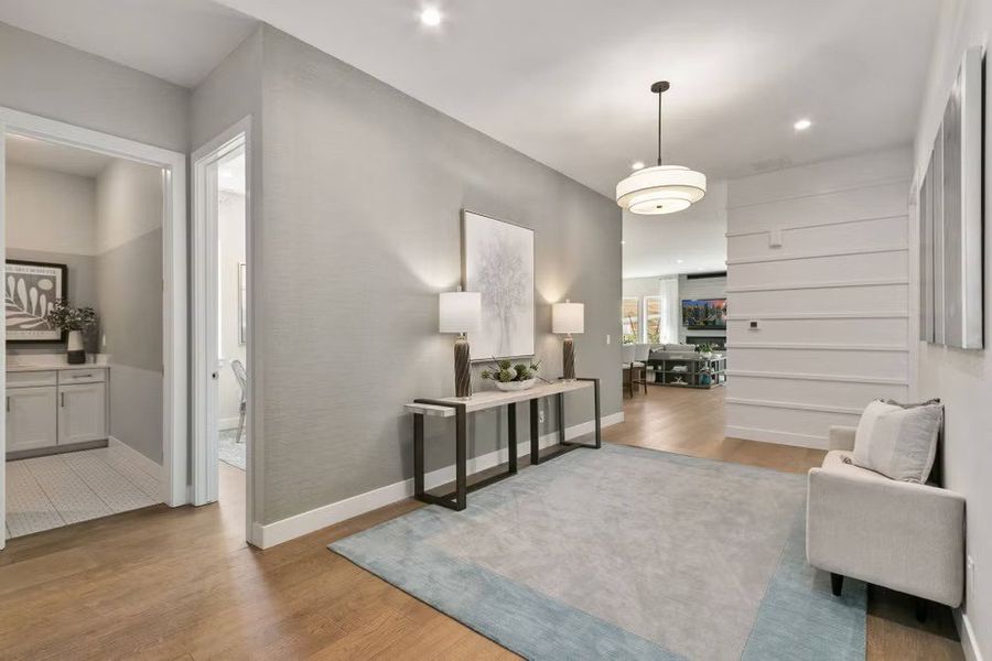 Furnished interior view inside a new home in Pelican Shores at Water Valley, Windsor (Image 23). Furnished interior view inside a new home in Pelican Shores at Water Valley, Windsor (Image 23).