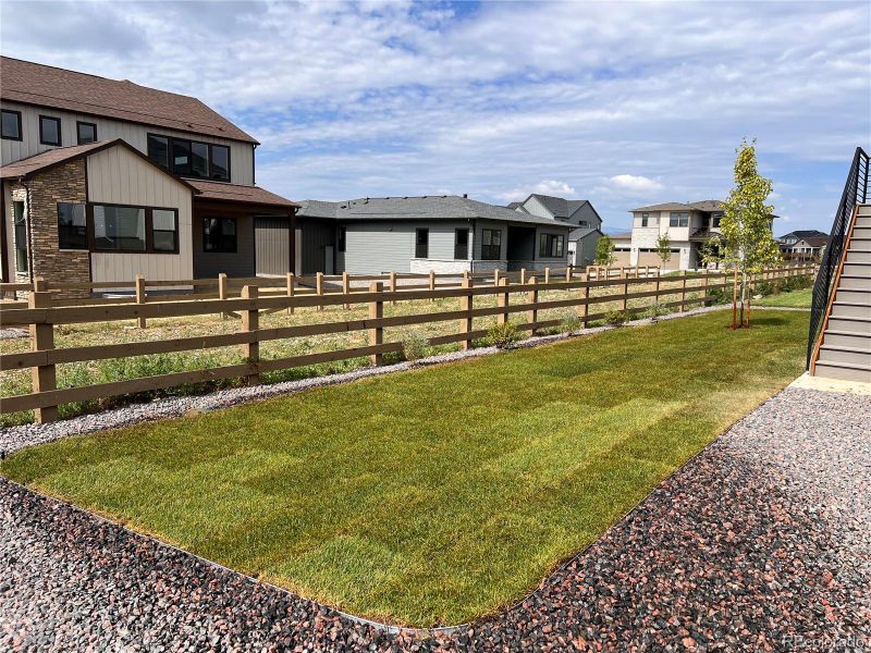 Exterior details and patio area of a home in Kitchel Lake at Serratoga Falls, Timnath (Image 19).