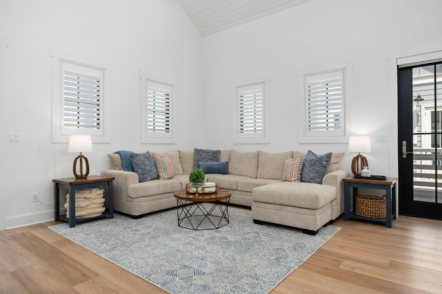 Carriage house living room on second floor. Carriage house living room on second floor.