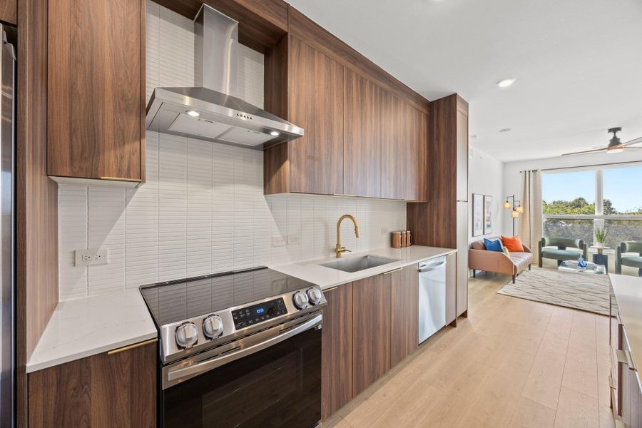 Furnished interior view inside a new home in , Austin (Image 16). Furnished interior view inside a new home in , Austin (Image 16).