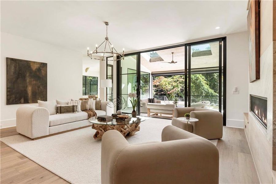 Furnished interior view inside a new home in , Sandy Springs (Image 16). Furnished interior view inside a new home in , Sandy Springs (Image 16).