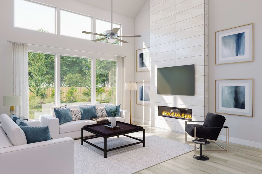 Furnished interior view inside a new home in Woodson’s Reserve, Spring (Image 22).