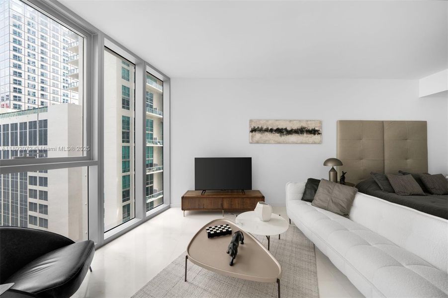 Furnished interior view inside a new home in Aston Martin Residences, Miami (Image 12).