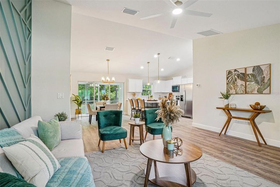 Furnished interior view inside a new home in , Citrus Springs (Image 9).